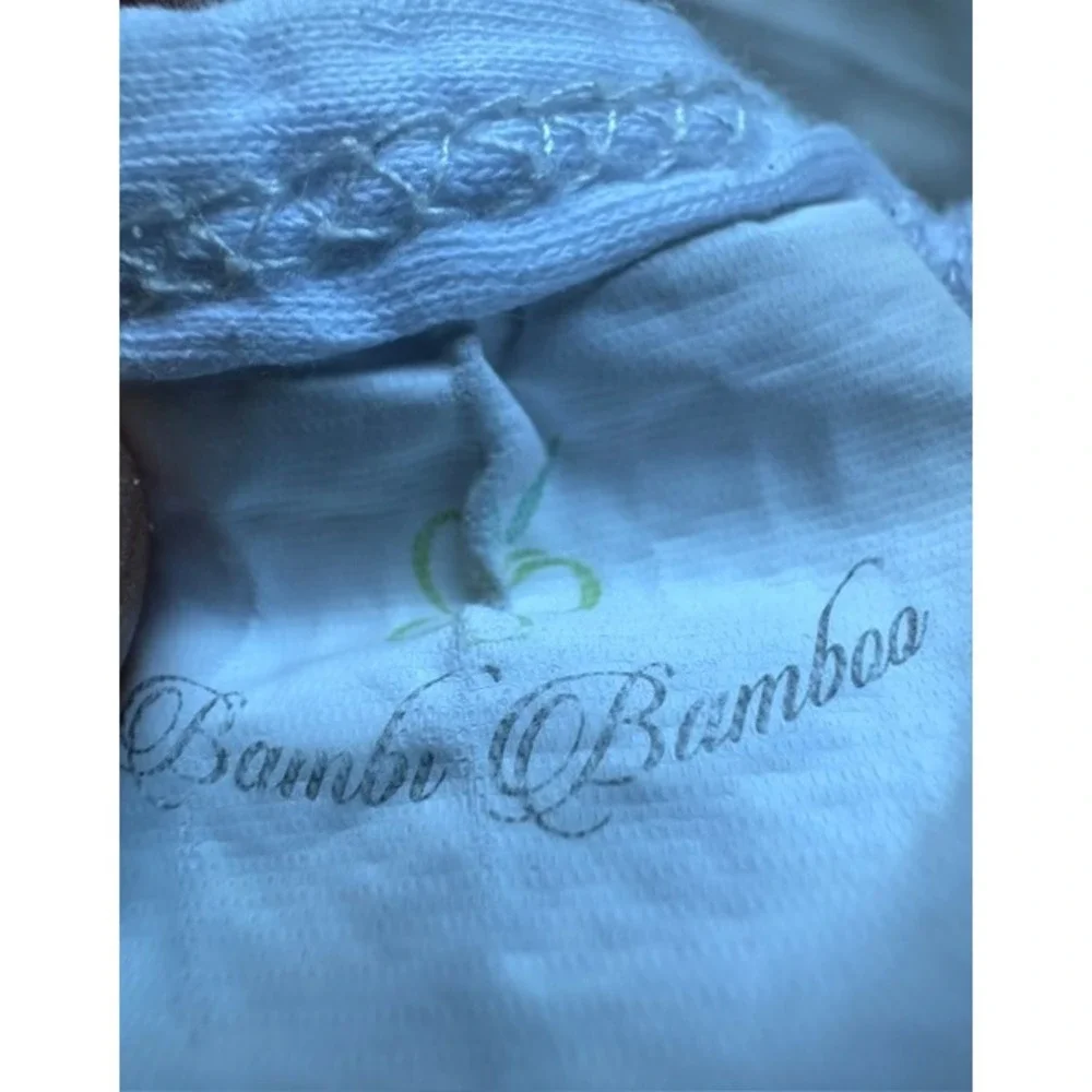 Bambi Bamboo Hooded Baby Towel Lemon Citrus Print White Muslin Terry Cloth